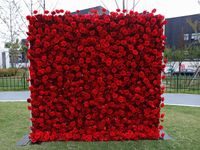 ❀Scarlet Red Rose Flower Wall for Wedding,5-D Artificial Flower Panel Bridal Shower Decor Photo Backdrop ,Wedding Backdrop ❀This flower wall is made of high-quality silk fabric, which can be conveniently stored and cleaned without taking up a lot of space.  ❀This is a cloth fabric back backdrop ,The flower wall can be expanded and folded ❀Perfect for any special events, Party ,Wedding,  bridal shower, baby showers,  birthdays. ❀❀Customized are welcome, please contact us Please contact me if you