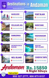 Top 10 destinations in Andaman