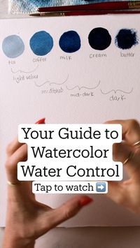 Water control and pigment-to-water ratios in watercolor always cause a problem.   Whether you're a beginner or have been painting for a little while, water control is difficult to get right!   THIS exercise is going to help you tremendously in understanding pigment to water ratio and get your techniques just right.   In this tutorial, I'll show you step-by-step how to work through these watercolor practices.