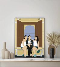 Beautiful home decor personalised painting customised illustrations photo frame couple gifts engagement gifts birthday presents buy online india 2022 made in india by posh the studio wedding and engagement gifts fiancé surprise gifts brands like chumbak posh the studio Quirky gift shops online made in india