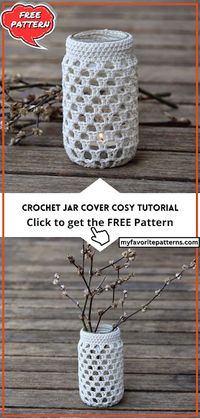 Click the link here to get a Free pattern Crochet Jar Cover Cosy Pattern The crochet jar cosy pattern helps you turn old jars into beautiful holders for things like candles, flowers, or even pencils. You can use different types of yarn and hooks to create different looks. The pattern uses simple crochet stitches like […]