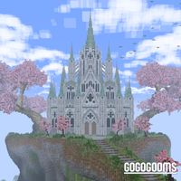 Minecraft castle with cherry trees on a magical island  Follow the link for the download  #minecraft #minecraftbuilds #minecraftcreations #minecrafttutorial #gothic #castle #infinityisles #gradient #fantasy