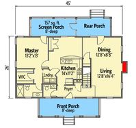 Plan 31552GF: Comfortable Cottage Plan With Main Floor Master Bedroom