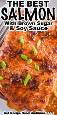 This tender brown sugar soy sauce salmon is baked in the oven with a delicious sweet and tangy sauce for a dinner that’s impressive to serve to guests. enjoy slices of fresh salmon drizzled with a simple sauce made from just a few ingredients.