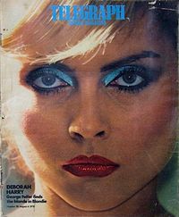 American new wave singer Deborah Harry on the cover of the August 6 issue of the Telegraph Sunday Magazine, United Kingdom, 1978, photographer unknown.