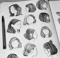 Boceto de cabellos #dibujo #inspiracion #mujer