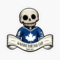 Get my art printed on awesome products. Support me at Redbubble #RBandME: https://www.redbubble.com/i/sticker/Toronto-Maple-Leafs-Skeleton-Fan-Waiting-for-the-Cup-by-lastgirlscout/154946206.JCQM3?asc=u