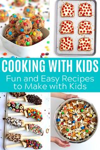 Cooking with kids is a great experience for both you and your child.  Make memories in the kitchen together with these fun recipes to make with kids! #recipesforkids #cookingwithkids