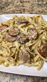 Smoked Sausage and Boursin Cheese Pasta - What's Mom Cookin'