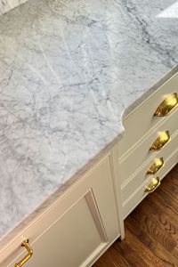 Classic Carrara Marble Counters in a Traditional Kitchen - The Makerista