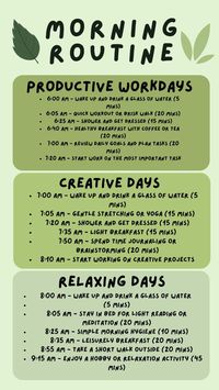 Sure! Here's a short description of a morning routine:  ---  **Morning Routine Description:**  Start your day with a gentle wake-up, ideally around 6:30 AM. Begin with some light stretching or yoga to wake up your body and mind. Follow this with a refreshing shower. Afterward, enjoy a nutritious breakfast, such as oatmeal with fruits or a smoothie. Spend a few minutes journaling or meditating to set a positive tone for the day.