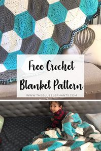 Make this fun and colorful Hexagon Baby Blanket for a little one in your life! The free pattern includes tutorials and pictures, making this super easy!