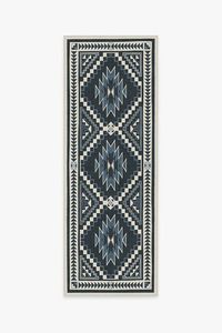 Desert Ivory Blue Rug | Washable Rug | Ruggable