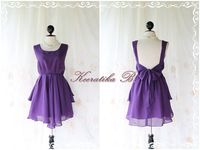 A Party - Dress - Prom Party Cocktail Bridesmaid Dinner Wedding Night Dress Powder Purple Glamorous Gorgeous Dress. $46.30, via Etsy.