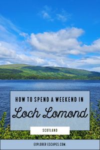 Just 45 minutes from Glasgow, is the stunning area of Loch Lomond. After spending 2 weeks in this beautiful area, here is exactly how you can spend a weekend in Loch Lomond, Scotland. #scotlandtravel #unitedkingdomtravel #glasgowtravel #lochlomond #scotlandphotography