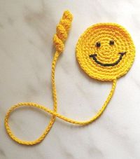 Crochet marcador sonriente cara libro accesorios por ElenaGift