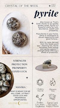 Learn how to harness Pyrite's fiery energy for strength, protection, and prosperity!