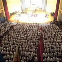 Men with a purpose!  The freshman class of Morehouse college, 750 young brothers!! Salute them!! Make this image go viral!!!!!