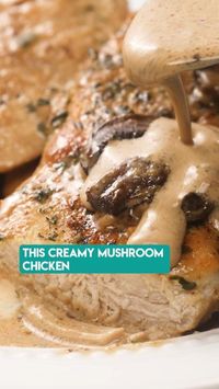 Creamy Mushroom Chicken features pan seared chicken breasts that are seasoned to perfection and served in the most incredible creamy sauce! This one-pan dinner checks all the right boxes!