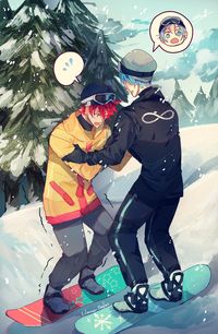 Thought it would be cute for Langa to teach Reki how to snowboard over in Canada! ^^