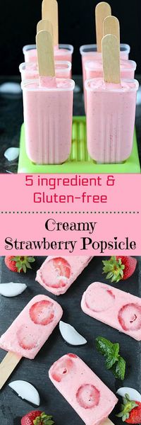 Deliciously creamy Strawberry Popsicle infused with strawberry and cream is a fun & easy recipe. A perfect way to cool you down on a hot summer day!