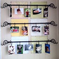 Curtain rod pictures - nice idea and easy to change out