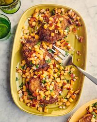 Seared Pork Chops with Peach Salsa Recipe (Fast & Easy) | The Kitchn