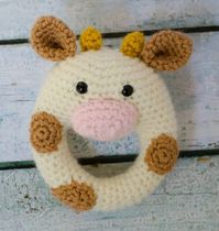 Crochet Cow Rattle - Crochet 365 Knit Too