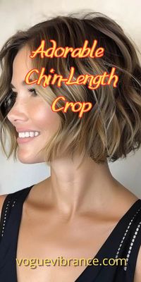 This textured chin-length bob looks great blow-dried straight or left natural, enhancing natural waves. Perfect for adding movement to fine hair or for easy air-drying with thicker hair. Versatile and easy to rock, it can also be worn slightly longer if desired.