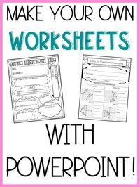 Make your own resources with PowerPoint! Six easy steps to make your own worksheets, assessments, and more! #teacherpreneuer #teachertips