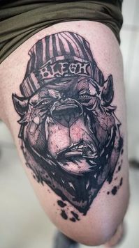 << Check out more Bear Tattoos, Ideas and Meanings #girlytattoos #tattooideas #tattoodesigns #tattoos #bear #animal