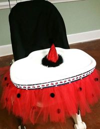 Ladybug Party Ideas | Tutu High Chair | Ladybug High Chair | Red and Black Birthday Party