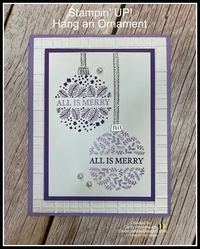 Stampin’ UP! Hang an Ornament with Greetings of the Season | Cindy Lee Bee Designs