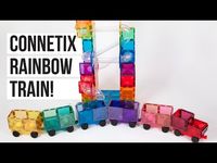 Connetix Ball Run Ideas - RAINBOW TRAIN COLOUR SORTING! - YouTube