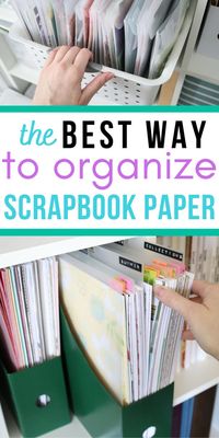 This is my absolute favorite way to organize scrapbook paper, cardstock, and scraps! These organizers are awesome and vertical paper storage is definitely the way to go! Every paper crafter needs this in their craft room.