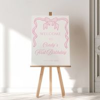 Girls Just Wanna Be One First Birthday Welcome Sign - Canva Template 🎀 Welcome your guests with our darling customizable birthday party welcome sign!  This DIY printable sign is the perfect addition to your upcoming birthday celebration. Edit, download, and print it in various sizes to suit your decor needs. 🎀 LISTING INCLUDES:     Canva template to create sign sizes:    --> 8x10"    --> 16x20"    --> 18x24"    --> 24x36" If you require a different template size for this template design, get i