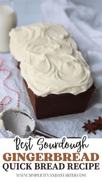 Sourdough Gingerbread Quick Bread is moist, full of warm spices, and so easy to make. Perfect for holiday gatherings or as a thoughtful homemade gift.