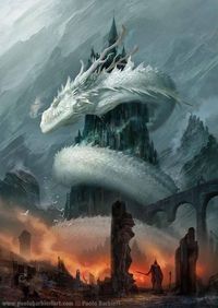 Fantasy inspiration: Dragons. Artist unknown.