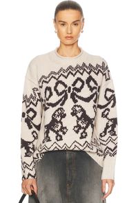 Acne Studios - Kaisen Donegal Fair Isle Sweater
Color: White & Black