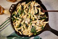 This one-pan chicken spinach pasta combines lean chicken breast and sautéed spinach. Make this simple and delicious dinner the whole family will love.