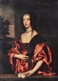 Lady Dalkeith, Later Countess of Morton by Sir Anthonis van Dyck (Penrhyn Castle - Bangor, Gwynedd, Wales, UK) From bbc.co (replaced by artuk.org); large flaw in lower left, smaller flaw in middle left rand apots througho throughout removed with Photoshop.