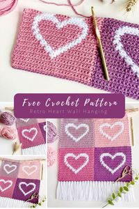 I don't know why I do this to myself. Just when I think I'm done with the seasonal patterns here I am a week before Valentine's Day with a new pattern. Introducing the Retro Heart Wall Hanging crochet pattern! #crochet #crochetdesign #crochetinspo #crochetthatdesign #freecrochetpattern