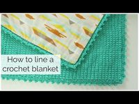 Learn how to line your crochet blanket with a beautiful fabric, hand sew lining to crochet blanket! No sewing machine required to complete this project, make your crochet work that much cuter!