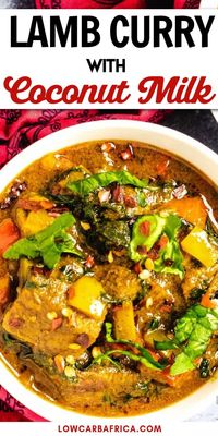 Tender Lamb Curry with Coconut Milk are chunks of lamb infused with aromatic spices in a curry sauce and topped with spinach and sweet bell peppers. This lamb curry with coconut milk is sure to become one of your favorite dinners!