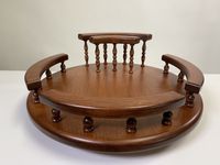 Solid Wood Custom Lazy Susan with Napkin Holder