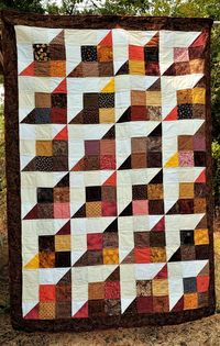 Half and Half Nine Patch Twin Quilt Pattern - Etsy