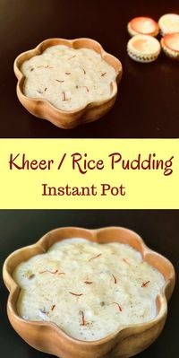 One pot Instant Pot Rice Pudding or Kheer is an easy Indian dessert with very little fuss in your Instant pot or electric pressure cooker | rice pudding recipes | instapot rice pudding | #ricepudding #kheer #instantpot #pipingpotcurry | pipingpotcurry.com