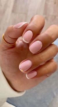 french nails, spring nails, nail art designs, almond nails, nail colour ideas, nail ideas 2023, short nail designs