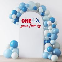 Airplane Birthday Decal for Party Balloon Arch, One Year Flew by Birthday Decal, Plane Birthday Decor - Etsy