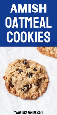 These Amish Oatmeal Coookies are soft, chewy, and delicious. These easy to make oatmeal raisin cookies are an old fashioned family favorite.